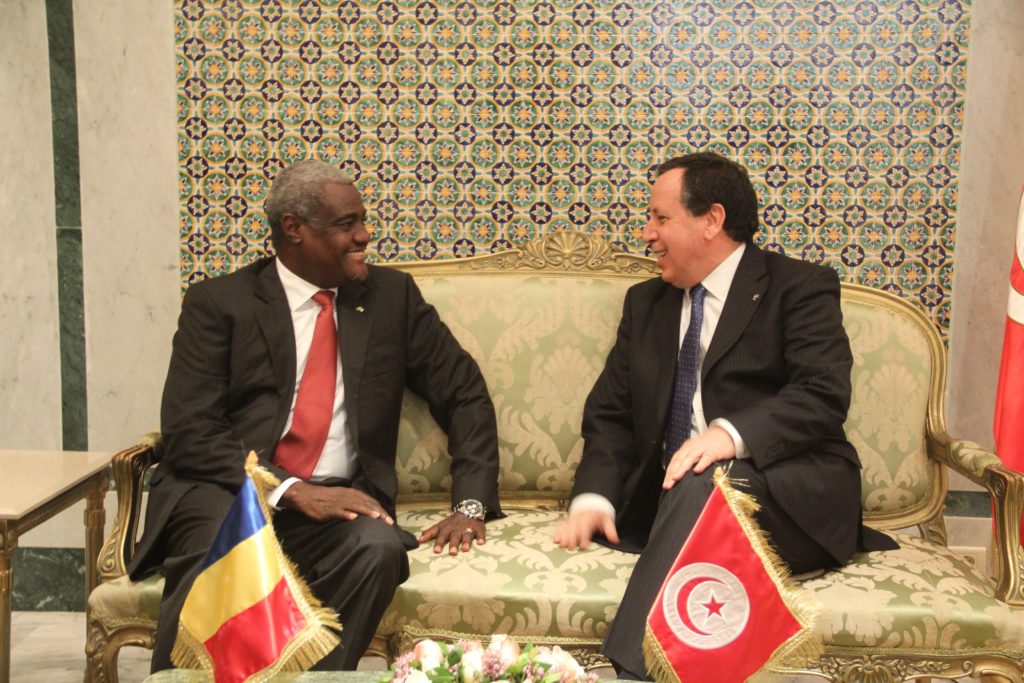 Le patron de la diplomatie tchadienne reçu ce midi par son homologue tunisien, Khemaies Jhinaoui