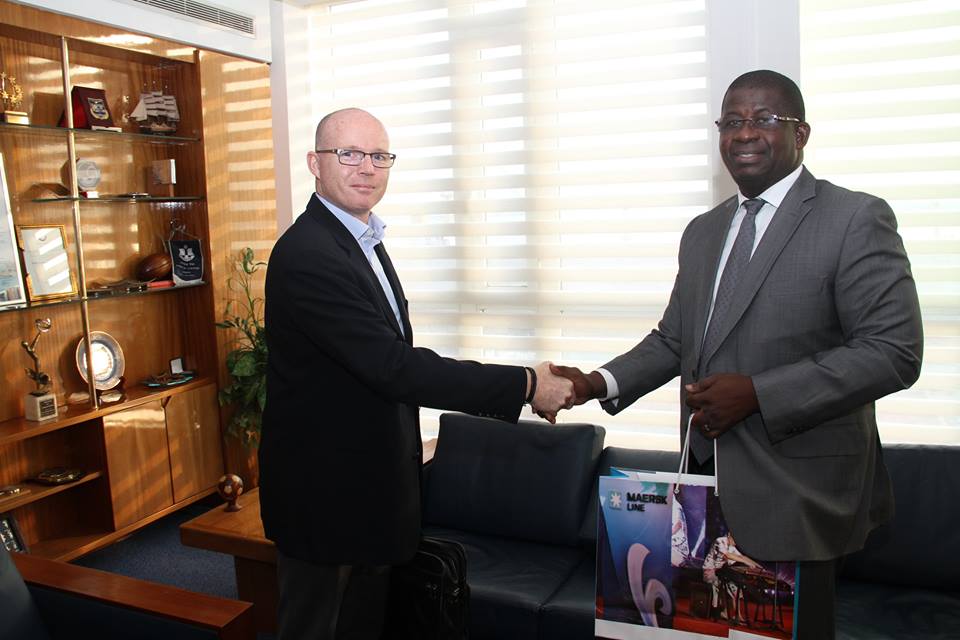 Côte d’Ivoire: Le Directeur général du Port d’Abidjan, Hien Sié reçoit le nouveau patron en CI de l’armateur danois , Maersk Line, Glenn Mac Artney
