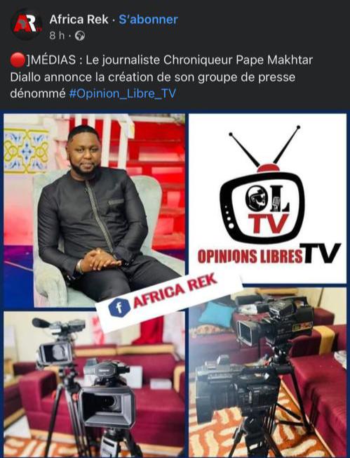 Sénégal: Le chroniqueur et « battle » des indignés Pape Makhtar DIALLO lance le Groupe futuriste Opinions-Libres TV